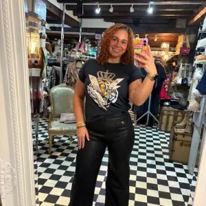 PU Wide Leg Trousers