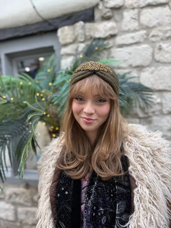 Diamante Cable Knit Headband in 4 Colours - Image 3