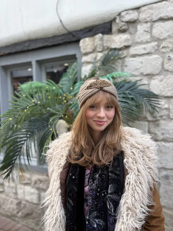 Diamante Cable Knit Headband in 4 Colours - Image 4