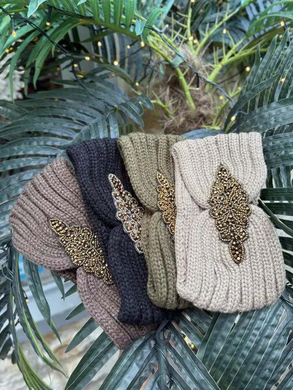 Diamante Cable Knit Headband in 4 Colours - Image 5
