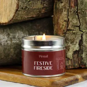 Festive Fireside Classic Tin Candle Pintail.