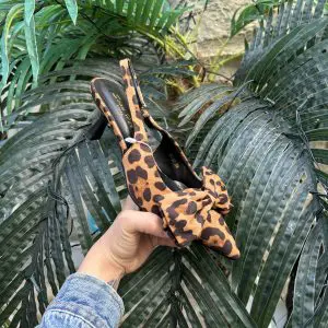Leopard Print Sling Back Heels