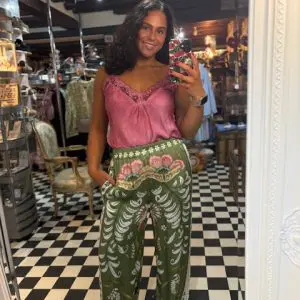 Silky Pattern Trousers in 2 Colours