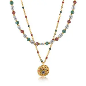 Big Metal London Casis Beaded Set Of Necklaces