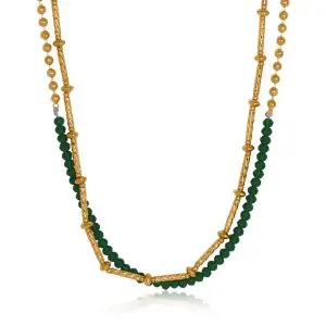 Big Metal London Aris Set Of Necklaces Emerald