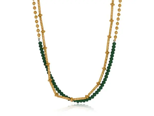 Big Metal London Aris Set Of Necklaces Emerald
