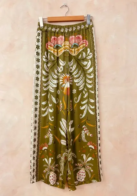 Silky Pattern Trousers in 2 Colours