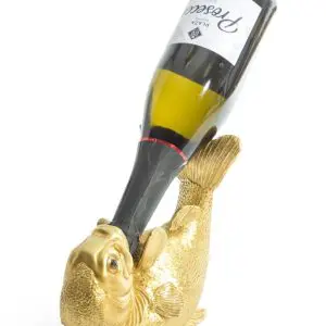 Gold 'Drinks like a Fish' Wine Bottle Holder