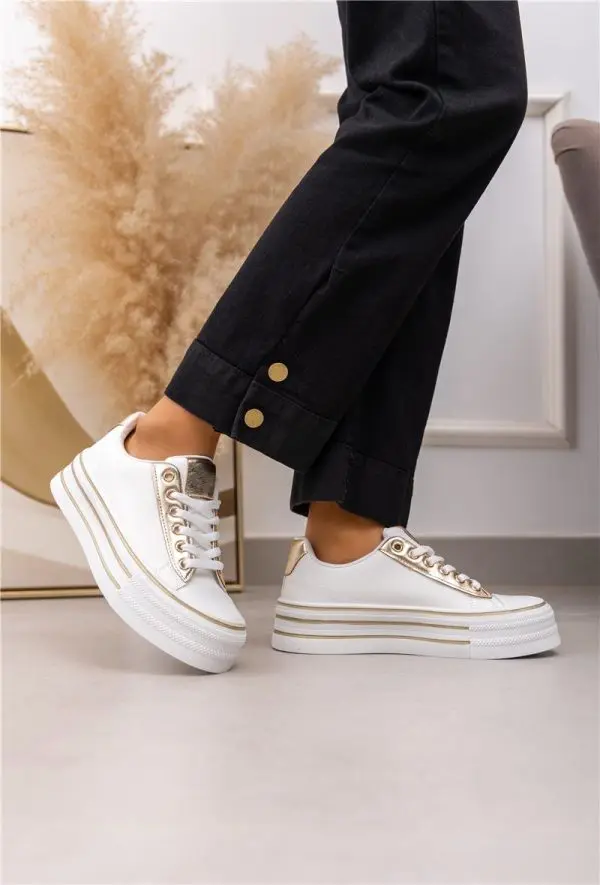 Chunky Sole Trainer in White
