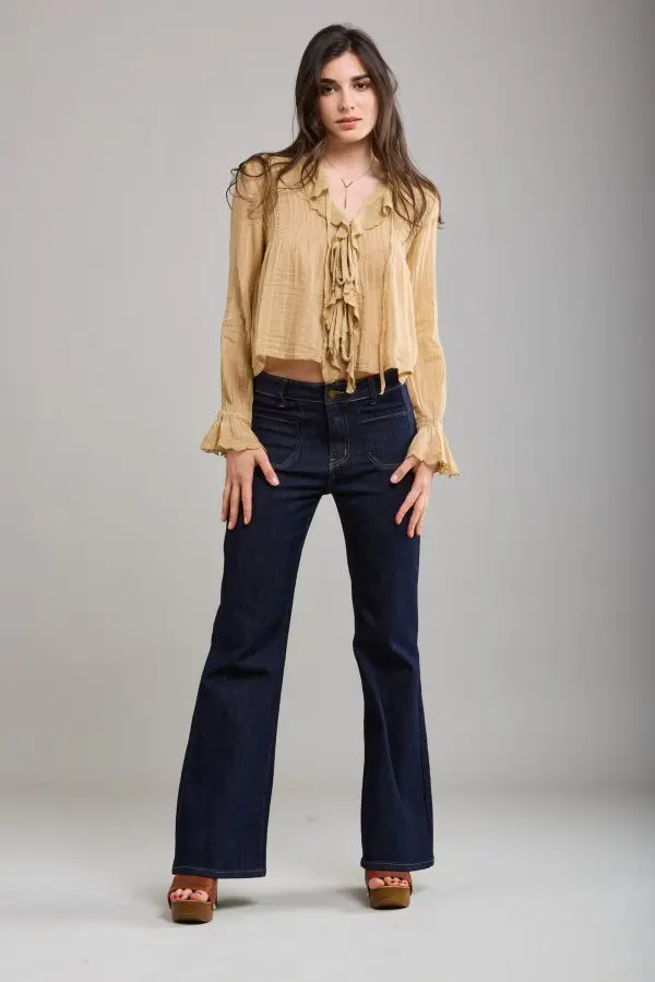 Toxik Dark Denim Jeans Front Pockets