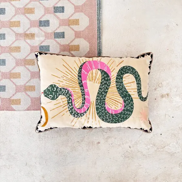 House of Disaster - Inked Snake Cushion - Image 2
