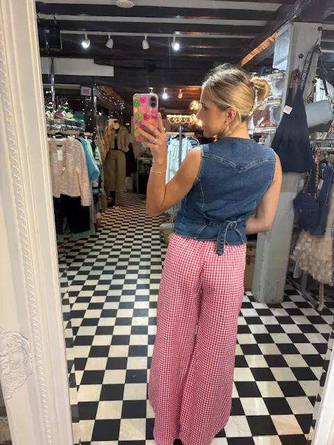 Gingham Trousers in 2 Colours