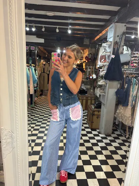 Gingham Trousers in 2 Colours