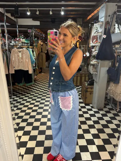 Gingham Trousers in 2 Colours