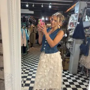 3D Flower Skirt in 3 Colours