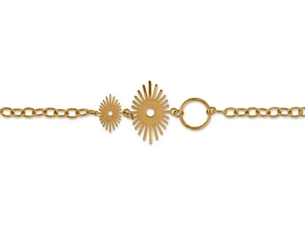 Cara Stainless Steel Sunburst Bracelet