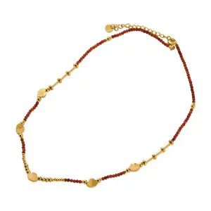 Big Metal London Livia Stainless Steel Necklace Red