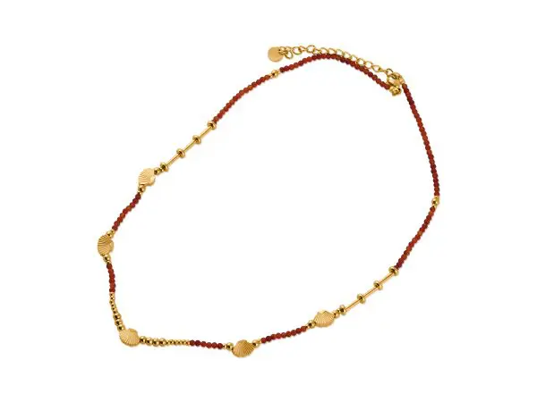 Big Metal London Livia Stainless Steel Necklace Red
