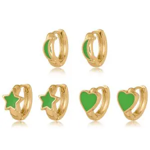 Big Metal London Monica Multipack Of Celestial Huggies Green