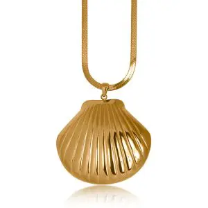 Big Metal London Tamara Shell Stainless Steel Necklace