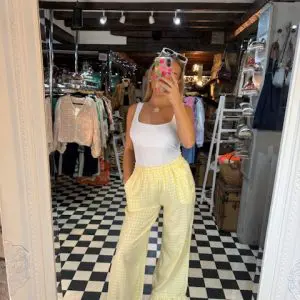 Yellow Gingham Trousers