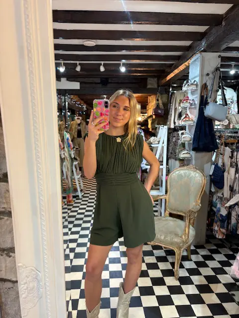 Khaki Playsuit