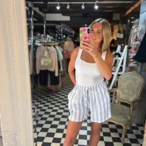 Cheesecloth Wide Stripe Shorts in 4 Colours