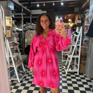 Short Sun Print Dress in 2 Colours