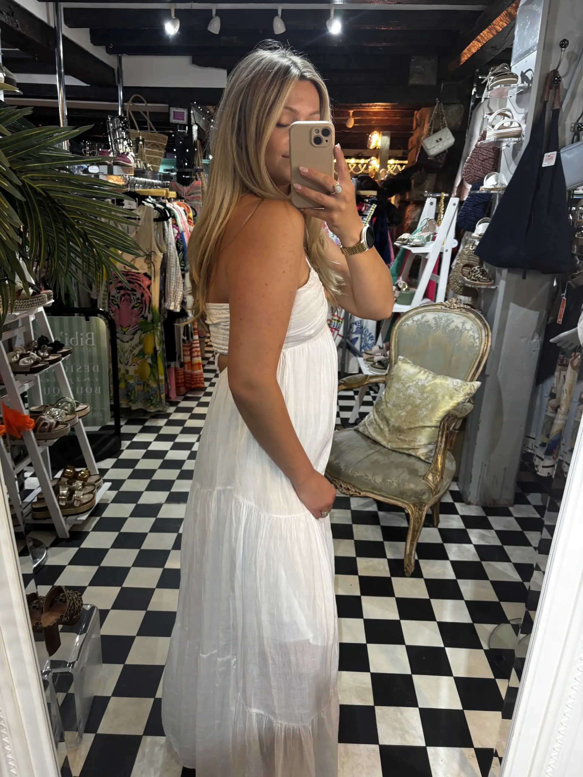 Cotton Halter Neck Maxi Dress in 4 colours - Image 2