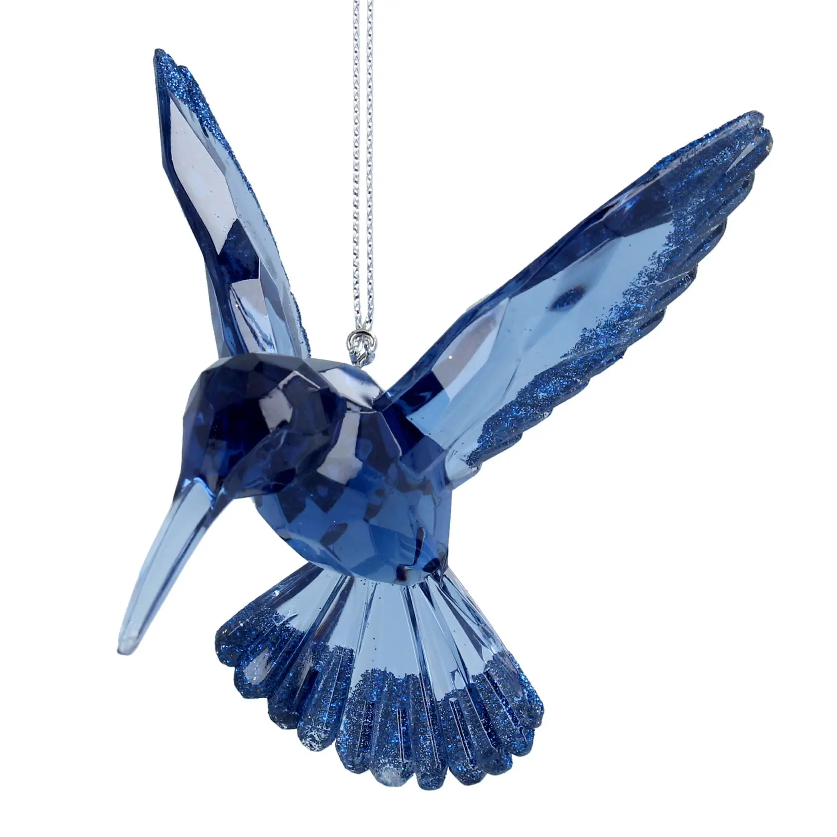 Acrylic Dec 11cm - Blue Hummingbird
