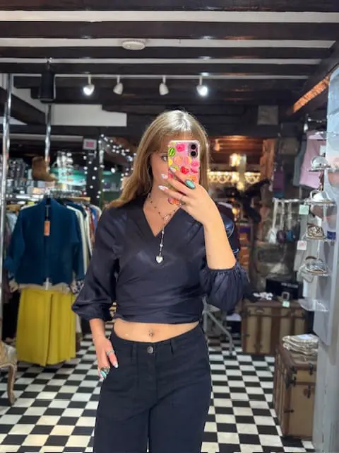 Silky Satin Wrap Bollero Style Top in 5 Colours