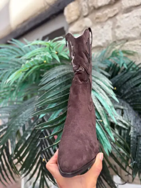 Brown and Bronze Cowboy Boot