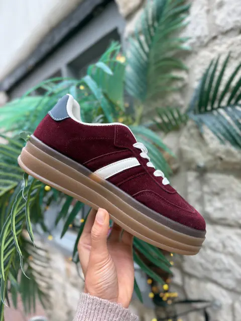 Platform Trainer in Wine Red
