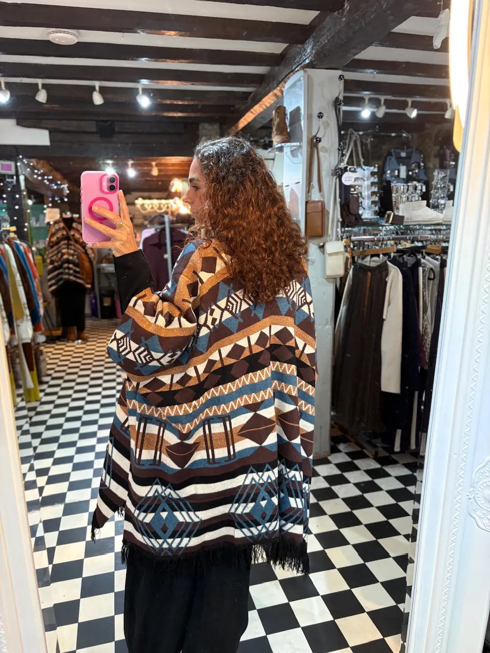 Aztec Style Knit Cape