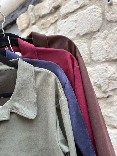 Faux Suede Cropped Jacket in 5 Colours