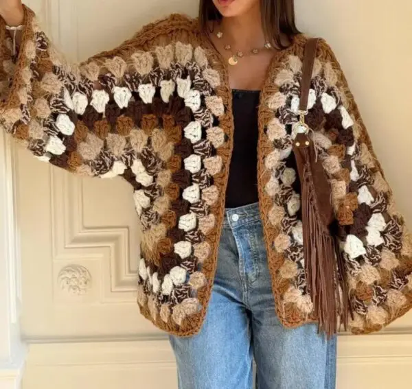 Crochet Patchwork Cardigan