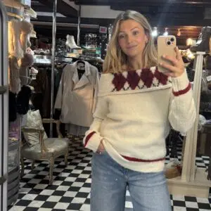 Cream Off The Shoulder Knit Jumper