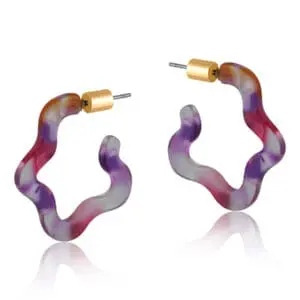 Erica Small Squiggle Resin Earrings