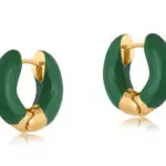 Sophia Enamelled Huggie Earrings