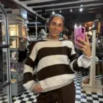 Stripe Jumper with Pink Trim in 2 Colours