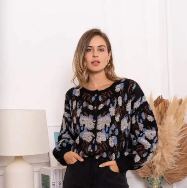 Patterned Chunky Knit Cardigan