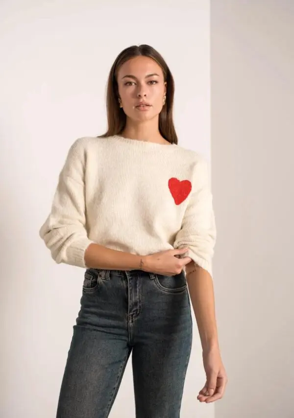'Now or Never, Love today' Motif Knit Jumper - Image 4