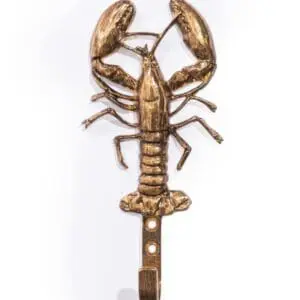 Large Gold Lobster Coat Hook