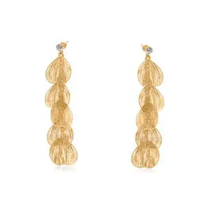 Malena Feather Long Dangle Earrings