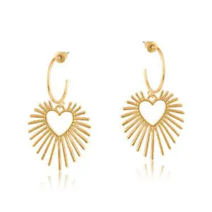 Selena Sunburst Hoop Earrings