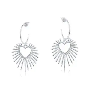 Selena Sunburst Hoop Earrings