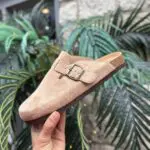 Buckle Clog in Beige