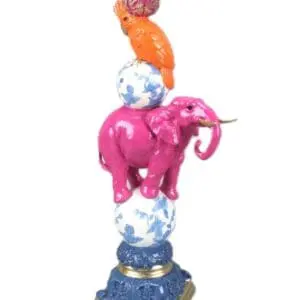 Elephant & Cockatoo Ornate Circus Stack Candle Holder