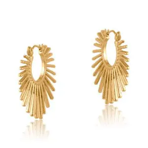 Greta Sunburst Hoop Earrings