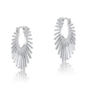 Greta Sunburst Hoop Earrings
